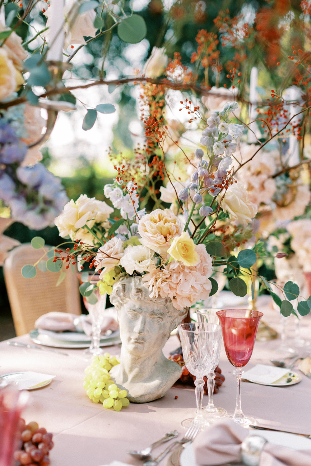 Elegant garden wedding at a Greek castle in Athens