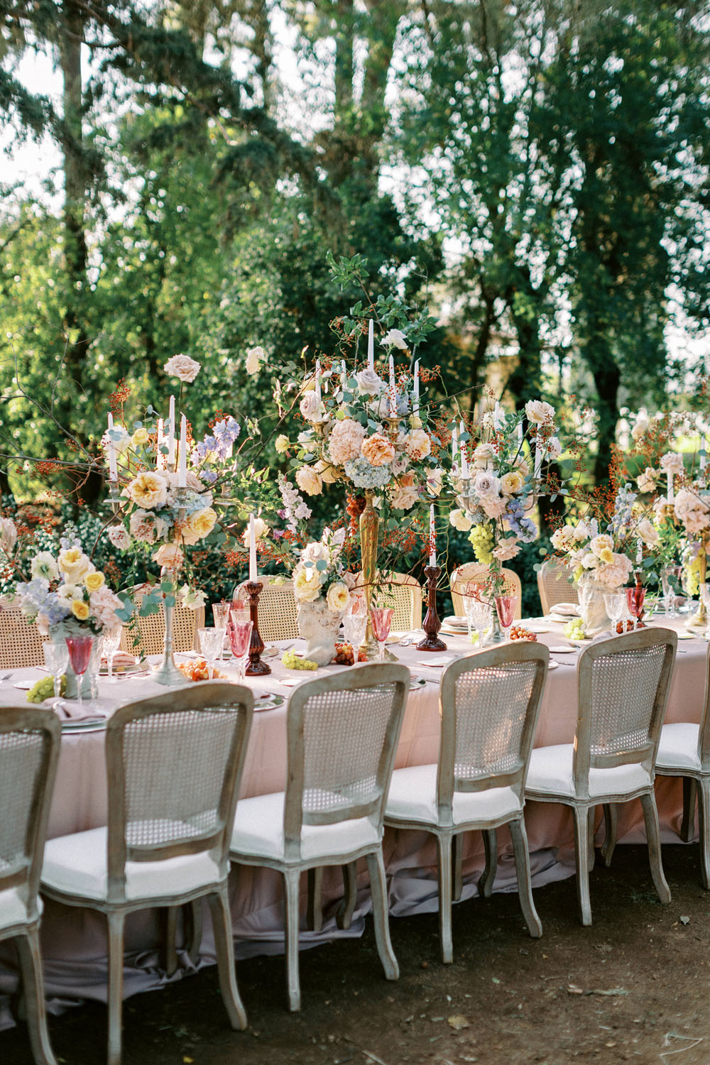 Elegant garden wedding at a Greek castle in Athens