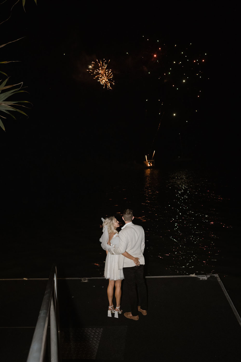 Fireworks at Australian wedding