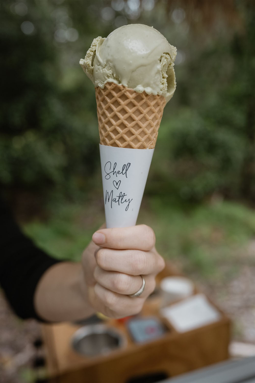 ice cream cone for wedding