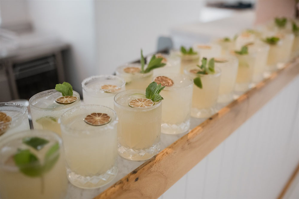 margaritas at beach Australian wedding