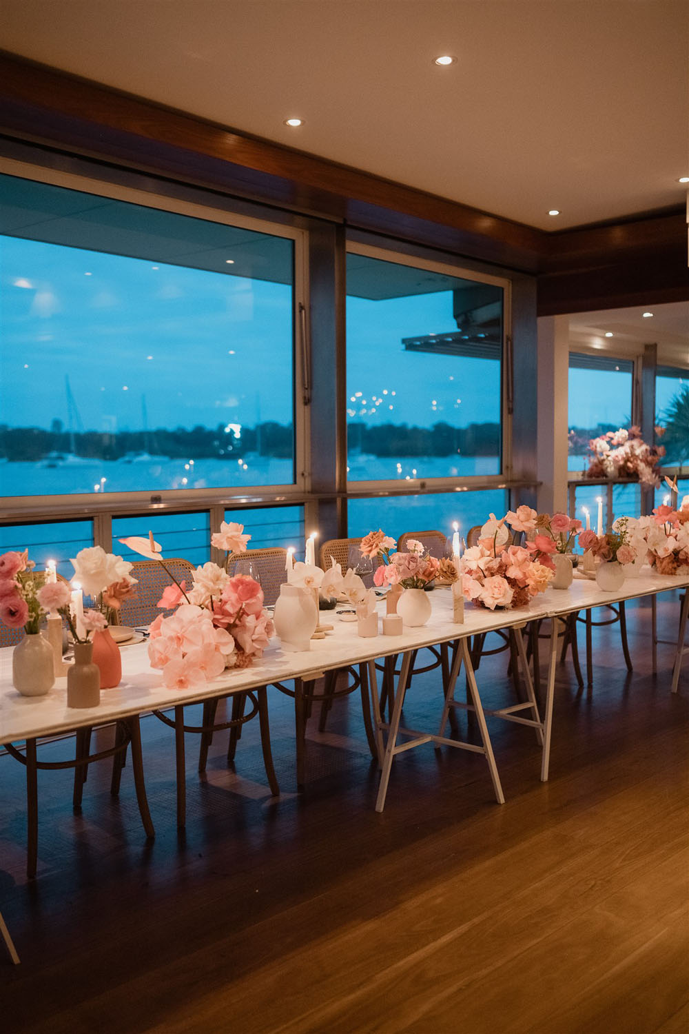 pink tablescape for Australian wedding