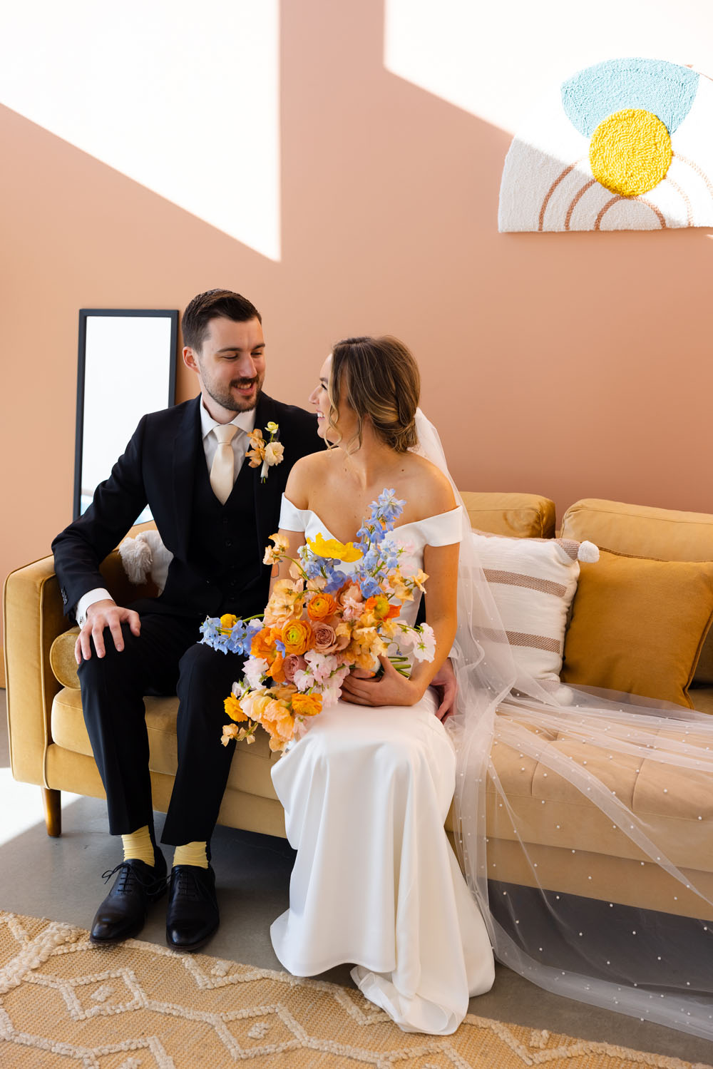 Colorful modern wedding at The Lane in San Diego