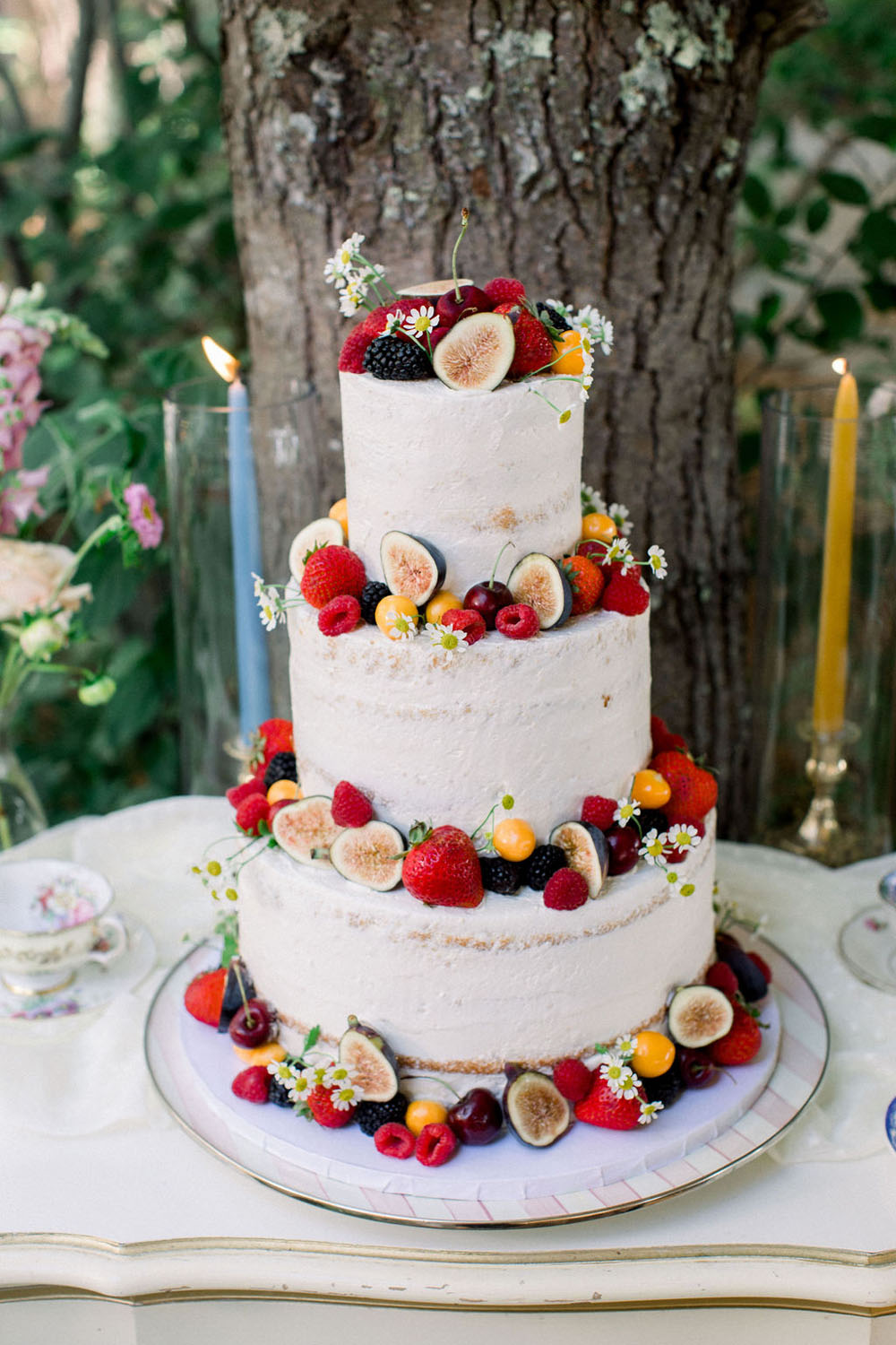 wedding cake with fruit