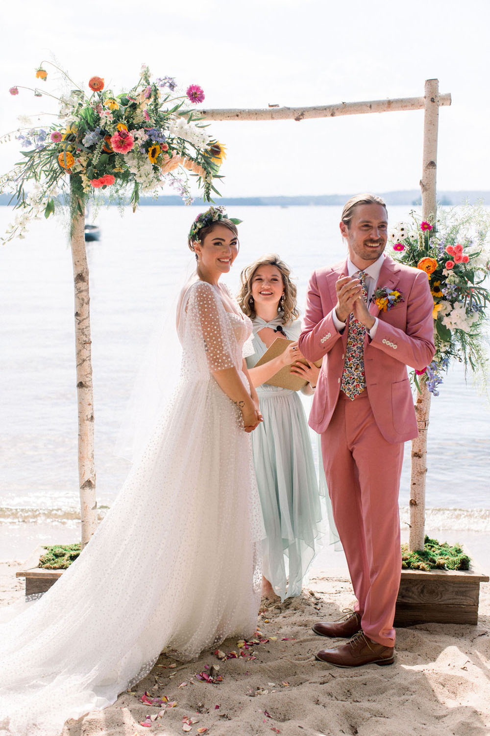 Whimsical DIY lakeside summer wedding