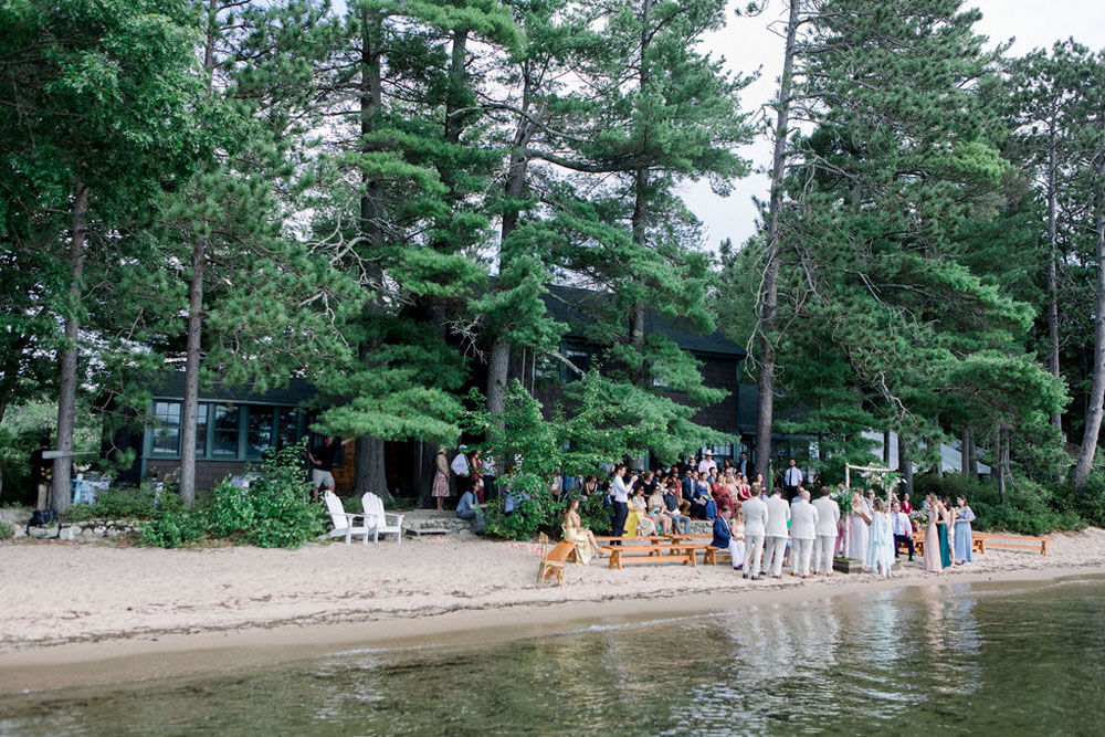 Whimsical DIY lakeside summer wedding