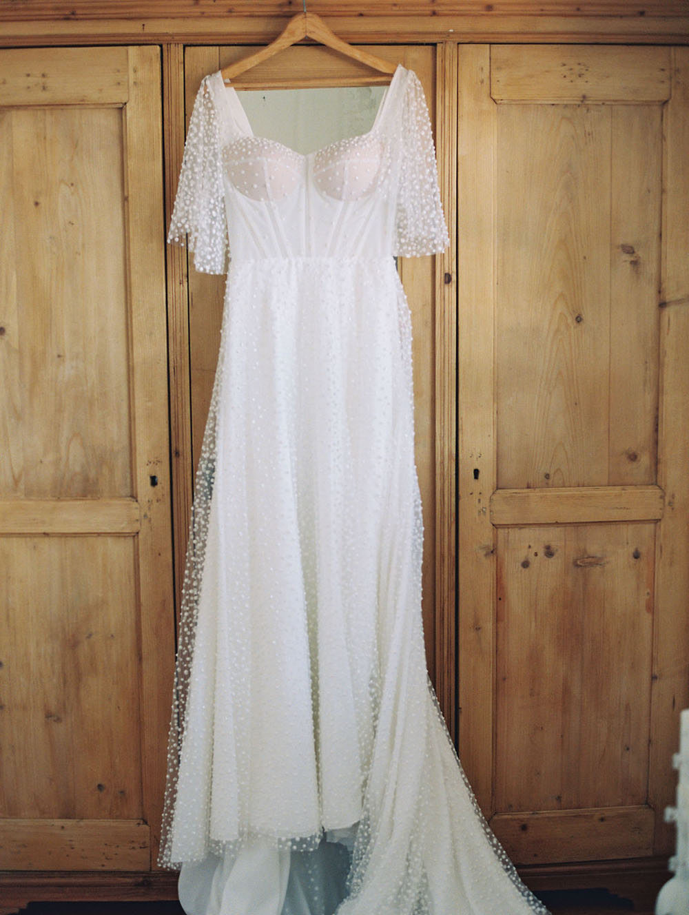 polka dot wedding dress