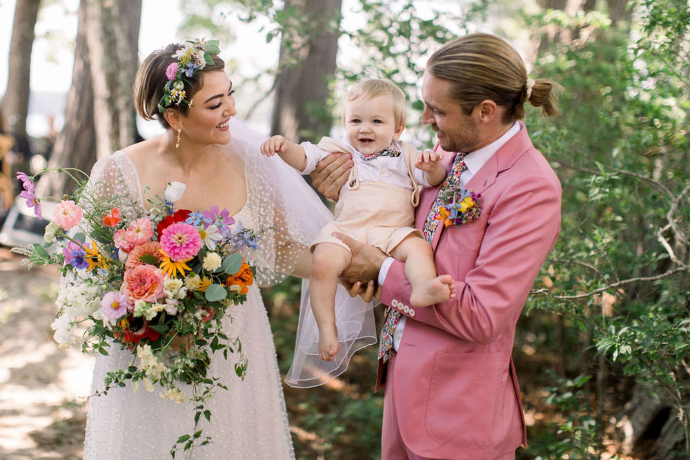 Whimsical DIY lakeside summer wedding