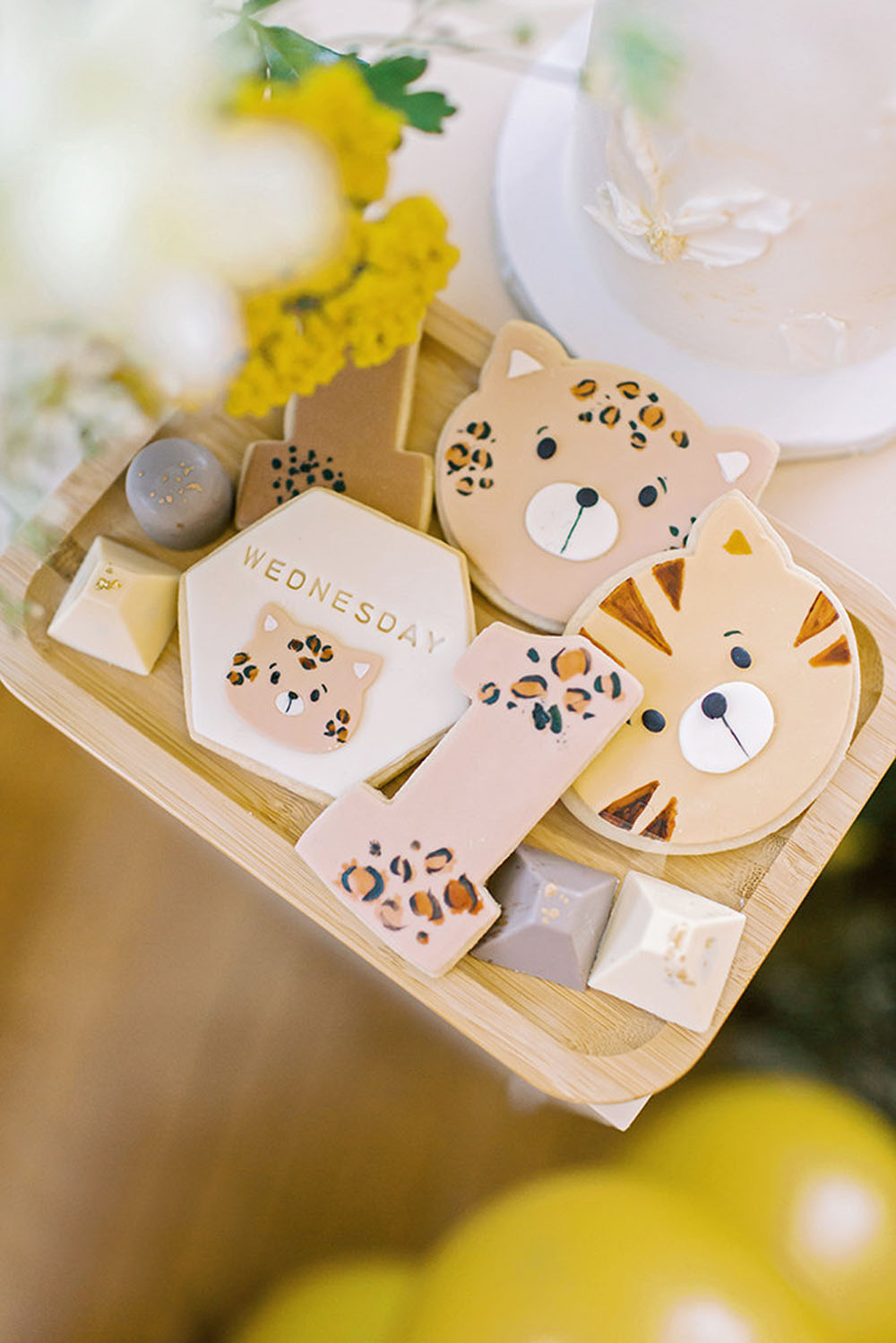 Cute cookies for animal themed first birthday