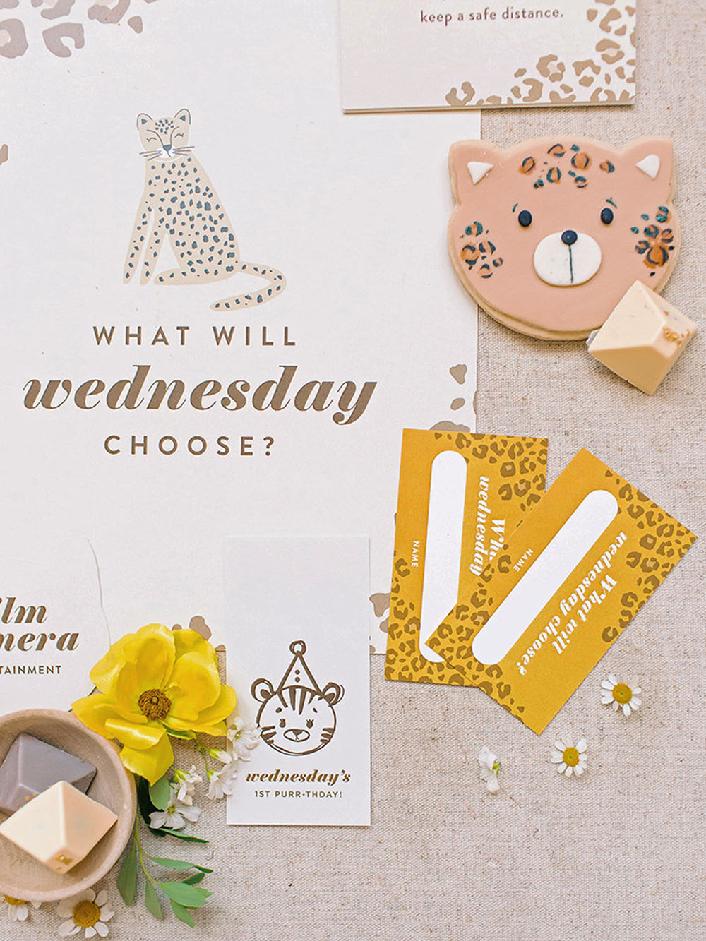 Invitations for Yellow floral first birthday and Korean Dol