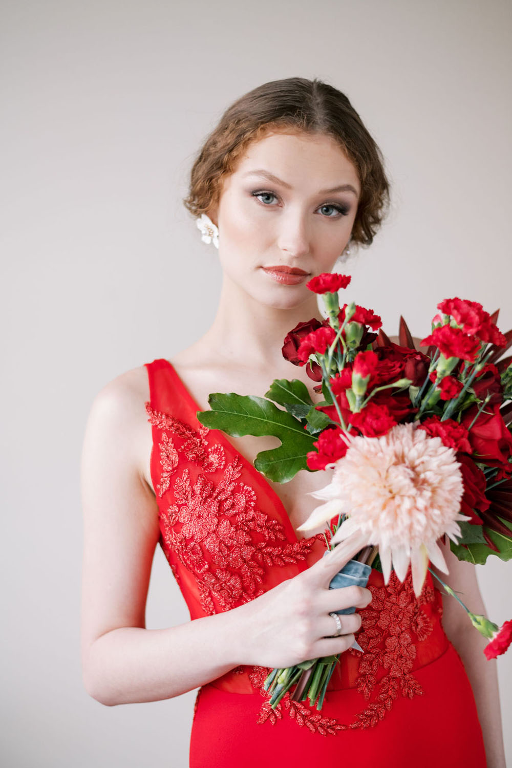 red bridal fashion