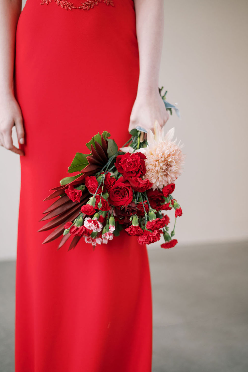 red bridal fashion