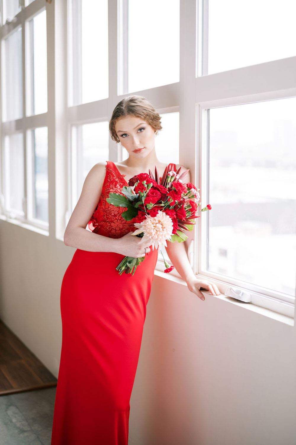 red bridal fashion