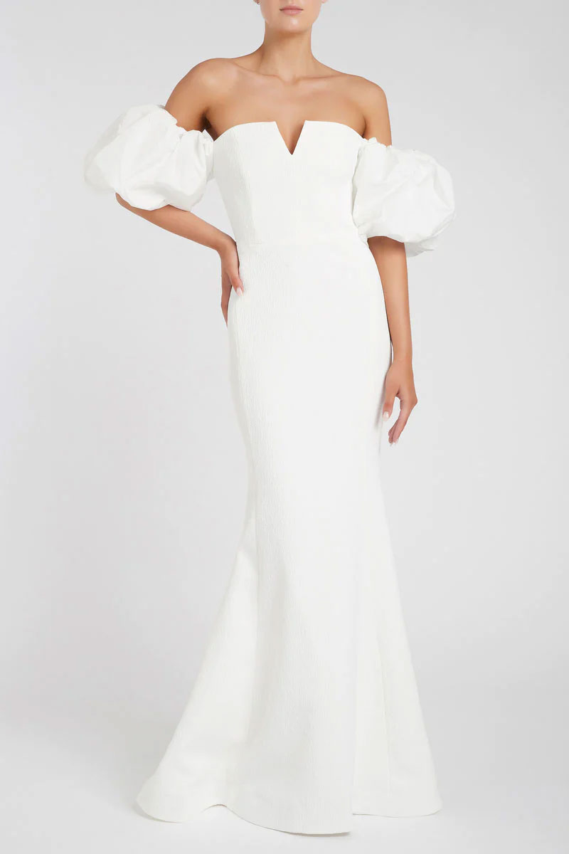 Genevieve puff sleeve wedding gown from Rebecca Vallance