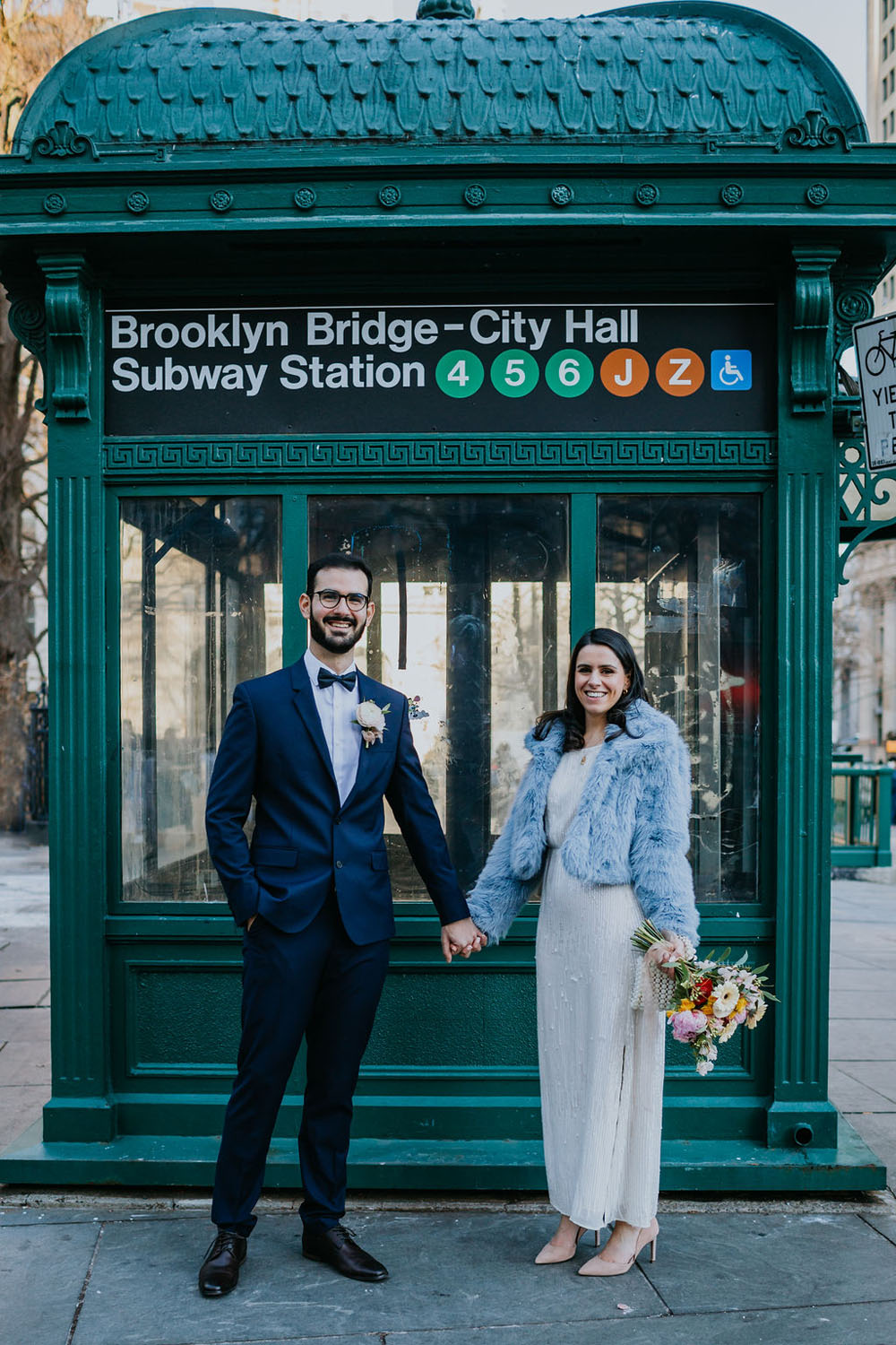Bridal coat for NYC wedding