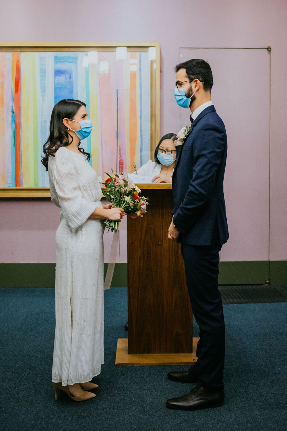 New York City Hall Elopement Portraits