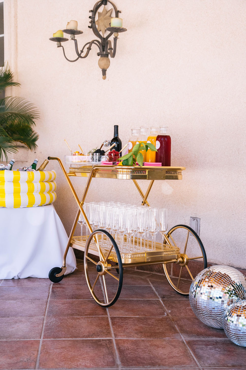 mimosa cart for baby shower