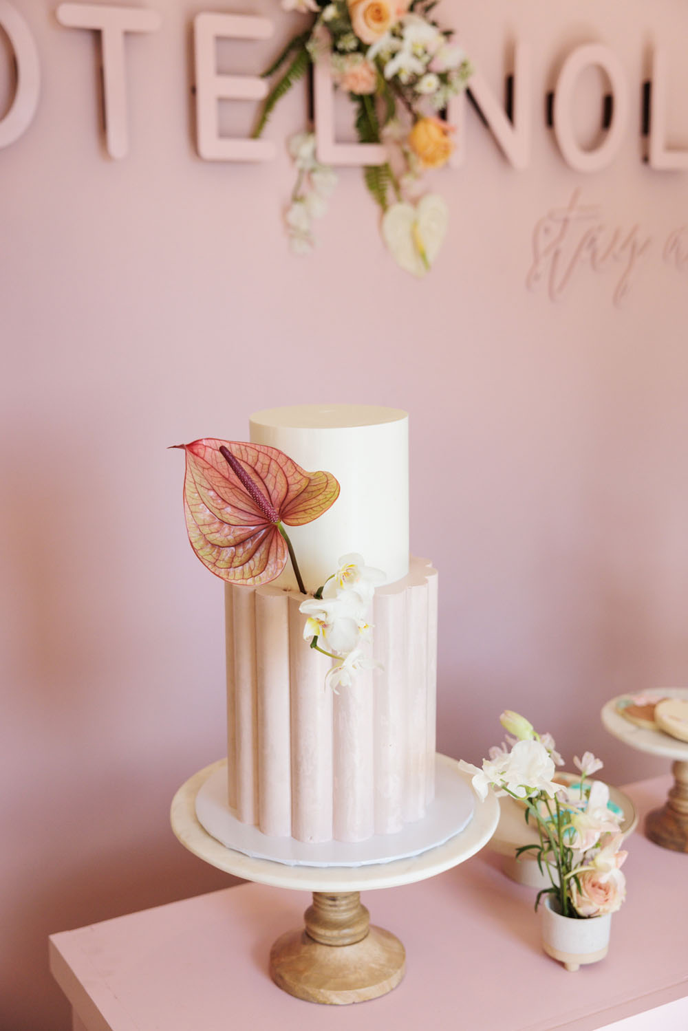 tropical pink cake