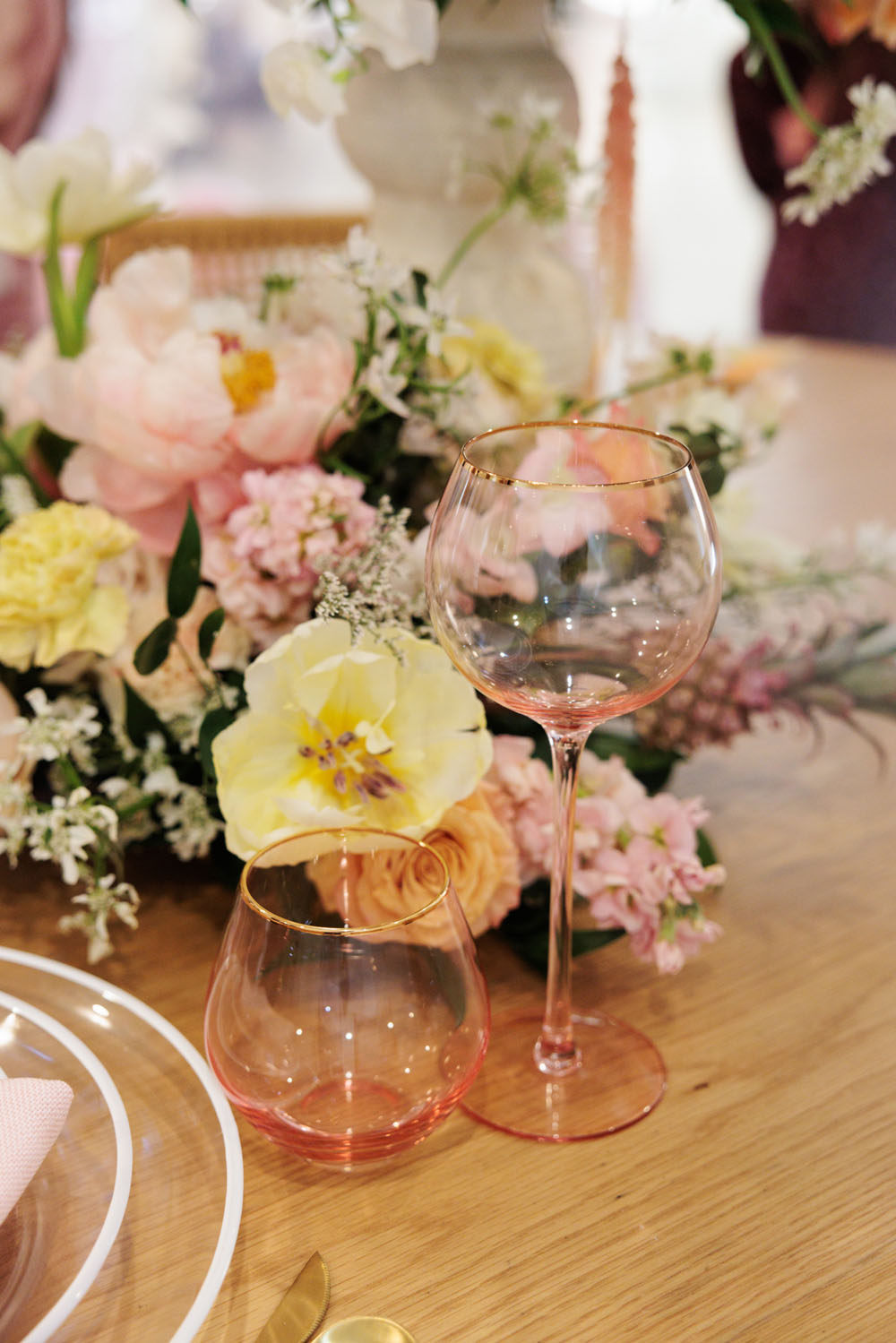 rose pink glassware