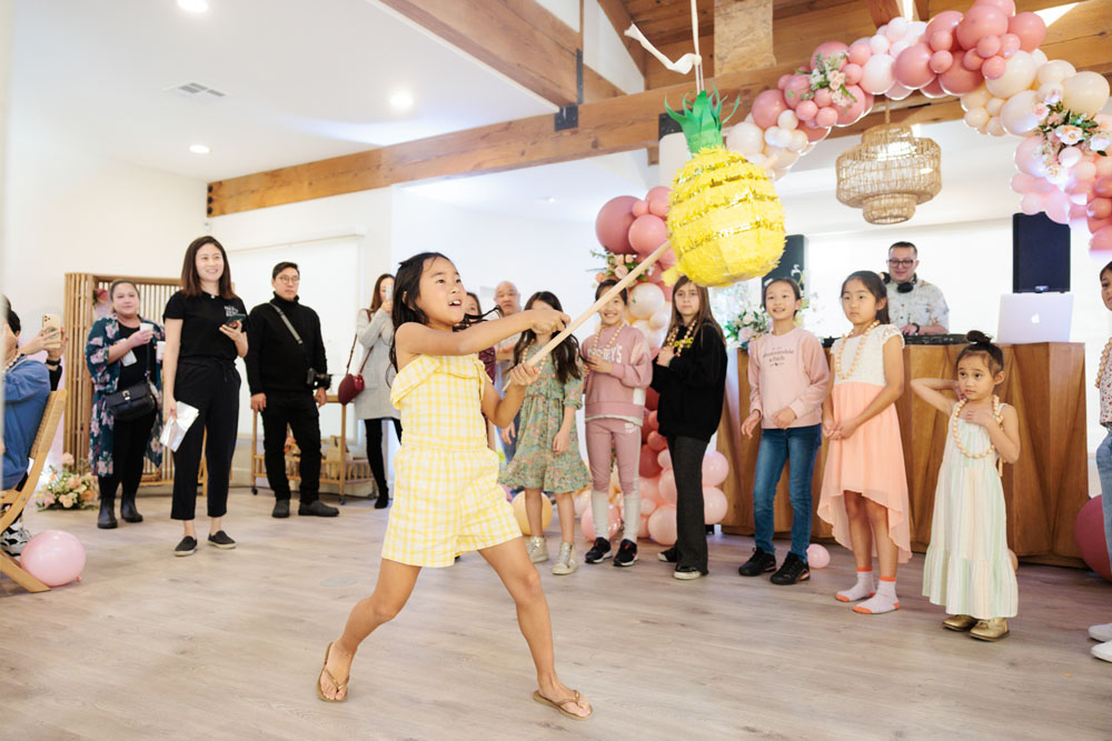 Pineapple pinata for tropical girls party