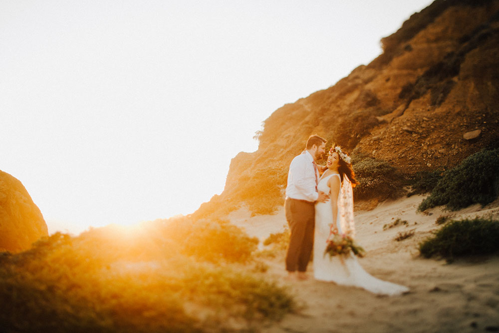 golden hour portraits at Big Sur wedding