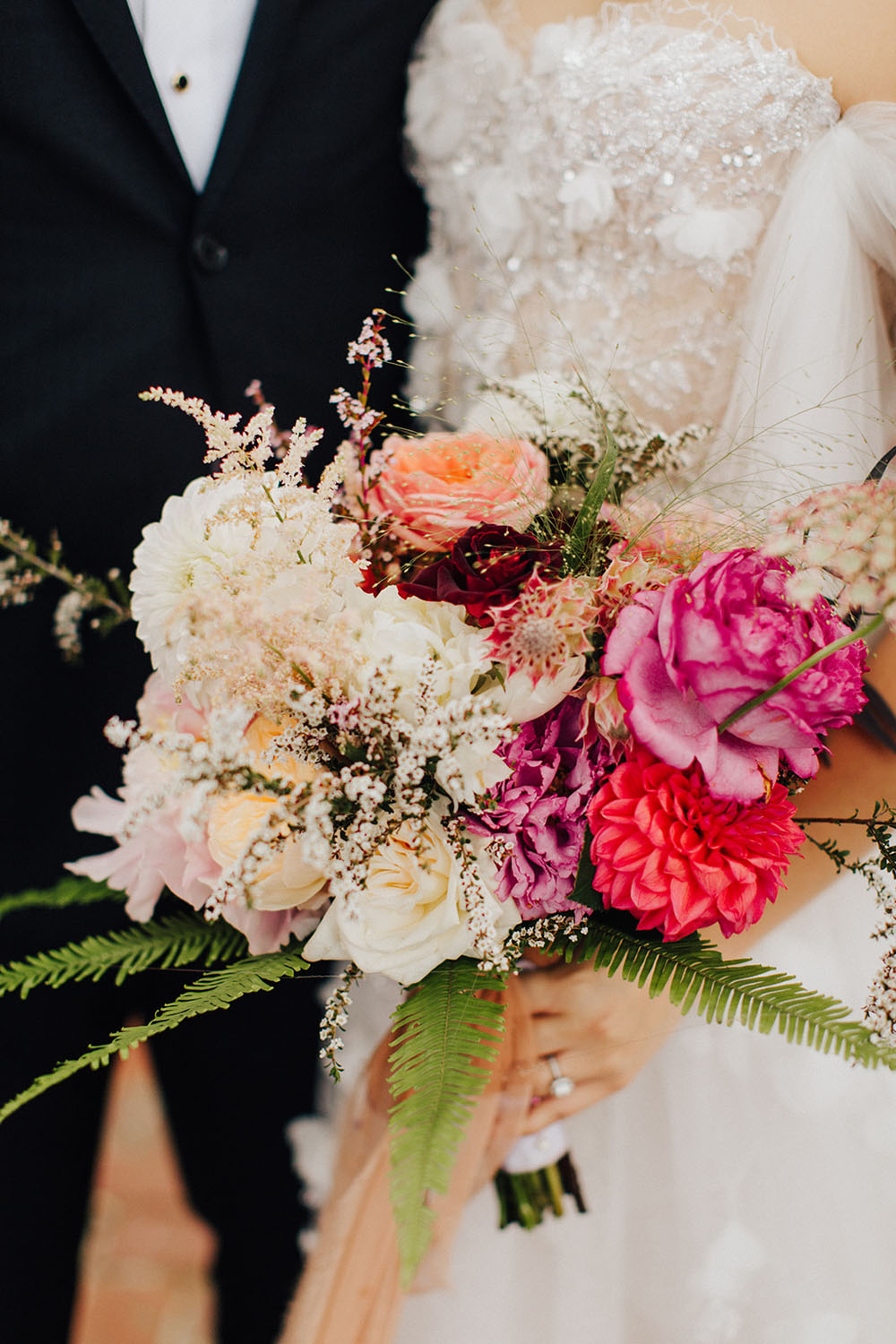 bridal bouquet for garden wedding in Big Sur