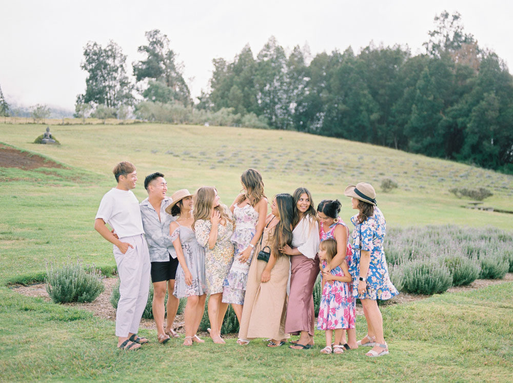 bridal party at spring brunch on Maui