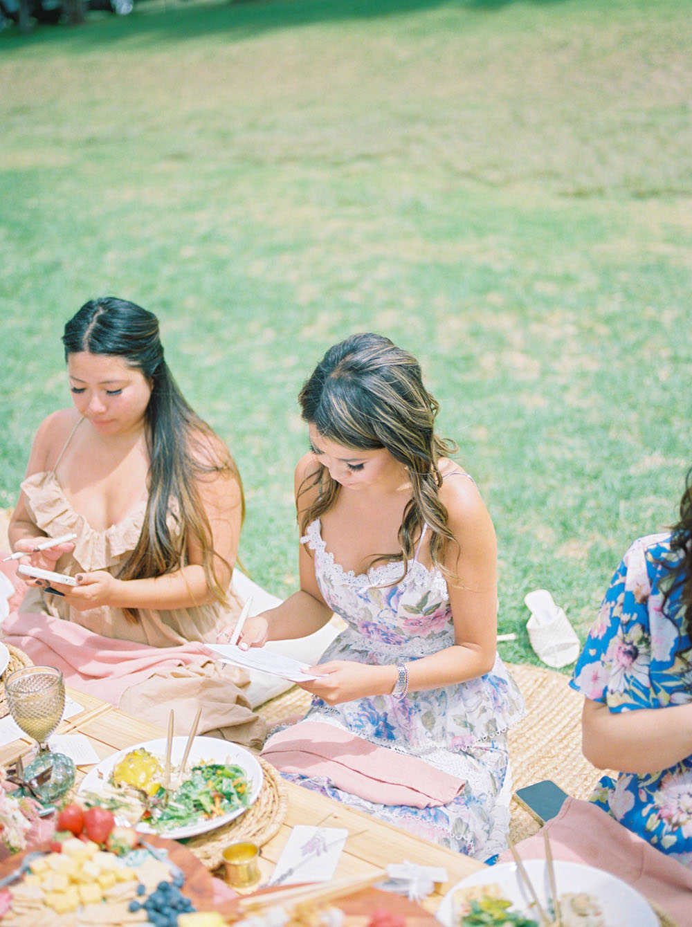 a spring bridal brunch picnic