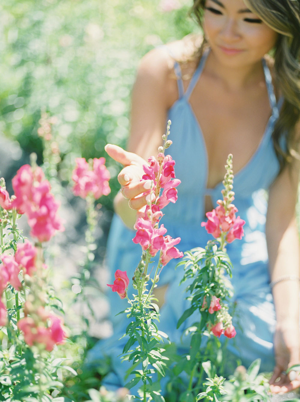 Picking flowers at Petaloom Floral in Maui