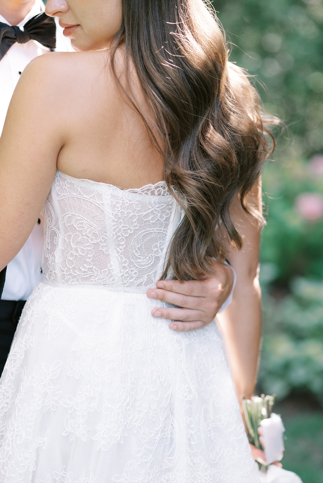 long wavy bridal hairstyle