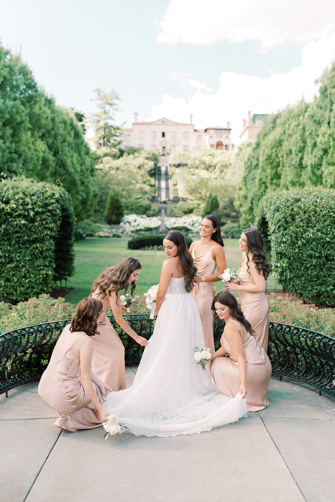 champagne bridesmaid dresses for Italy inspired wedding