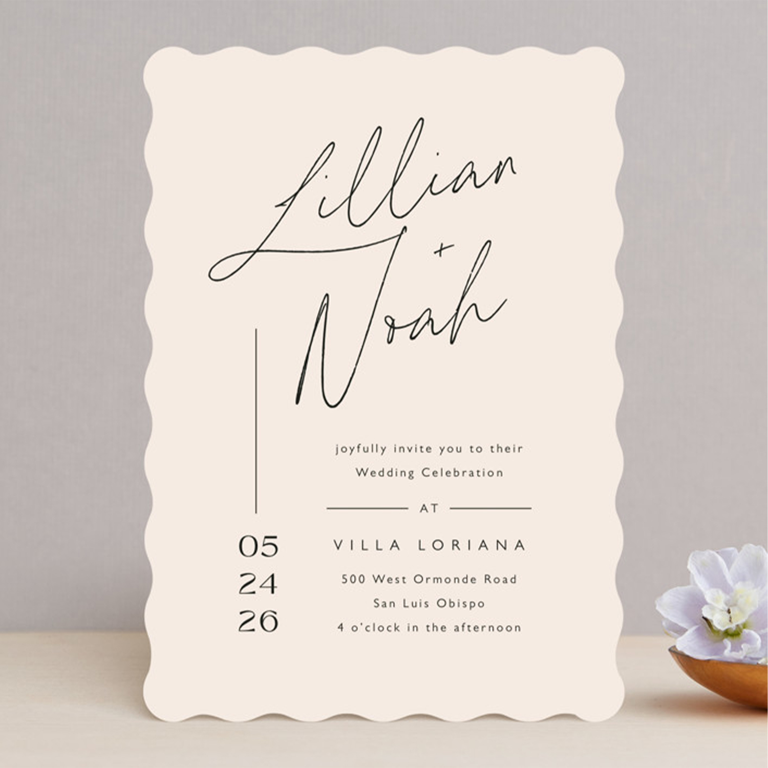 modern minted wedding invitations