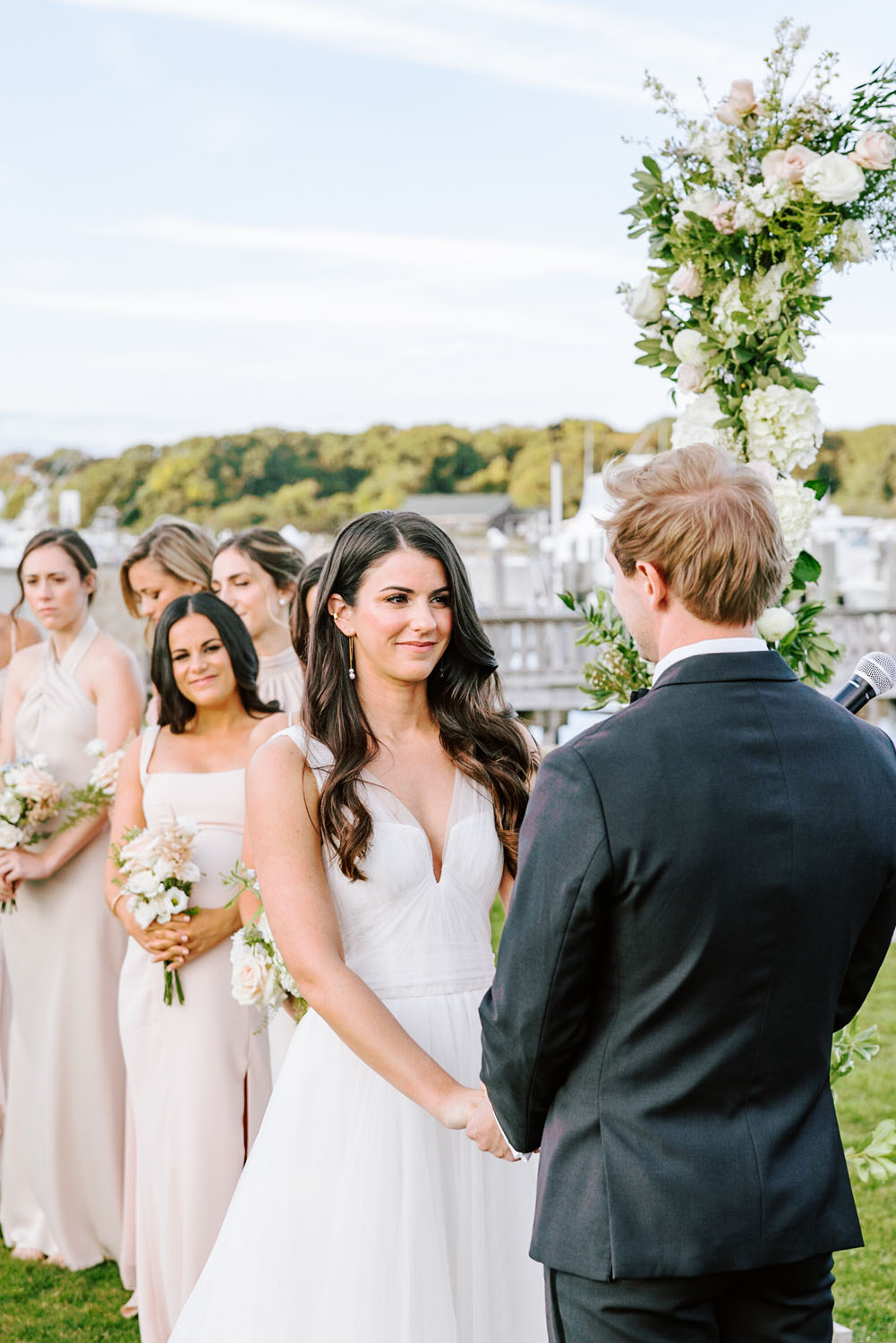 Romantic blush Hamptons wedding at Montauk Yacht Club