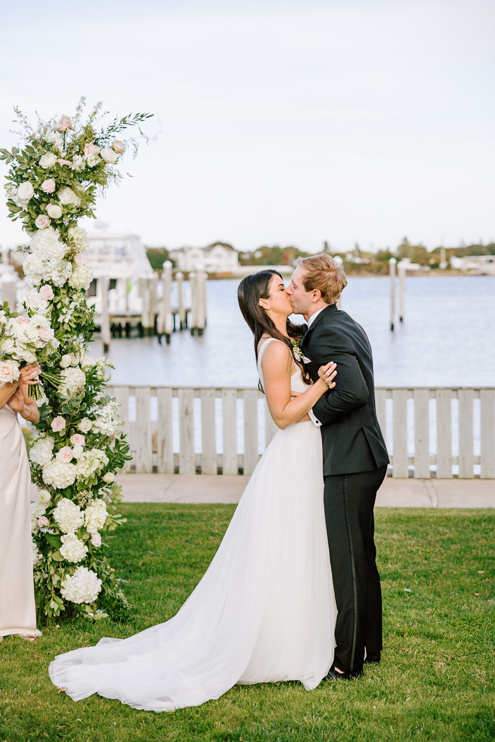 Romantic blush Hamptons wedding at Montauk Yacht Club