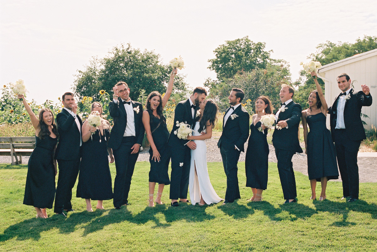 all black wedding party