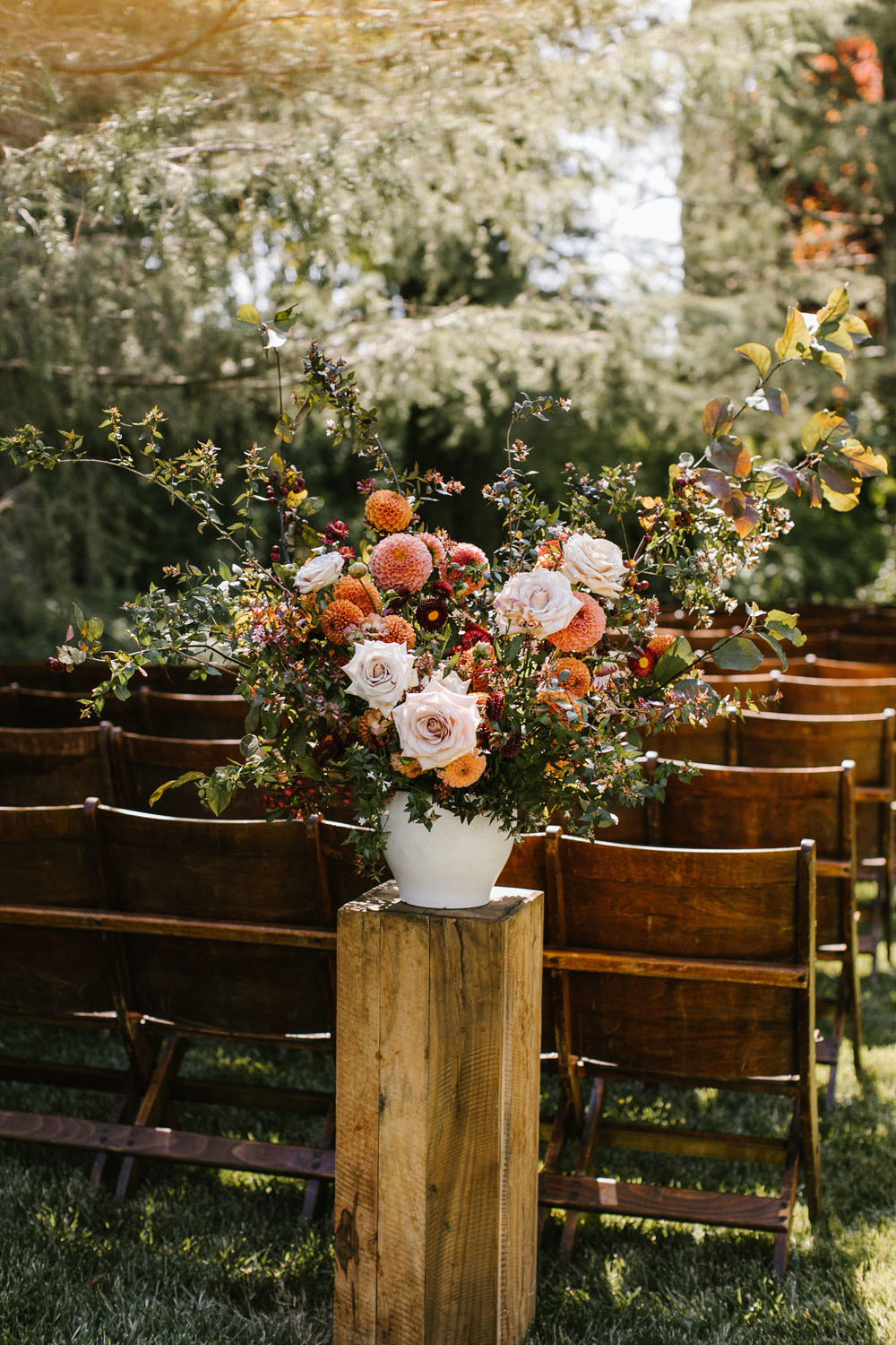 fall floral arrangements for northern california wedding