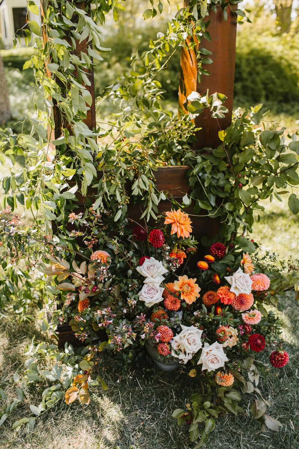 Orange flowers for wedding