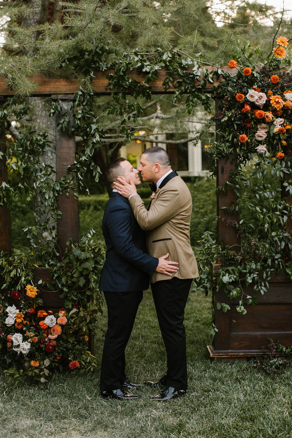 modern rustic california gay wedding