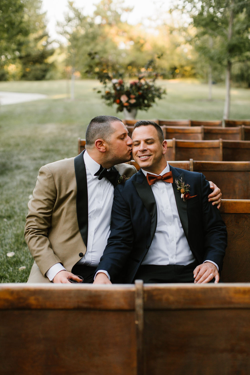 modern rustic california gay wedding