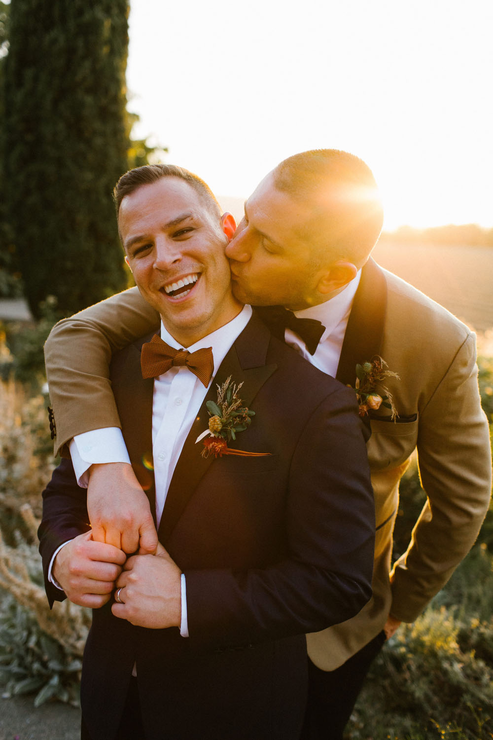 modern rustic california gay wedding