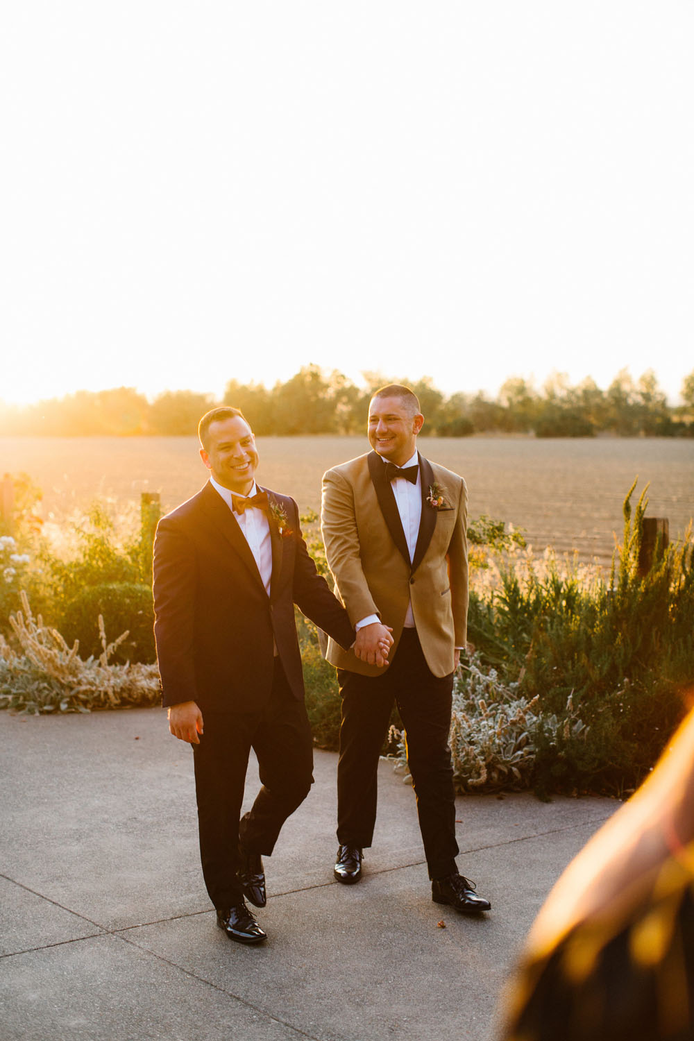 modern rustic california gay wedding