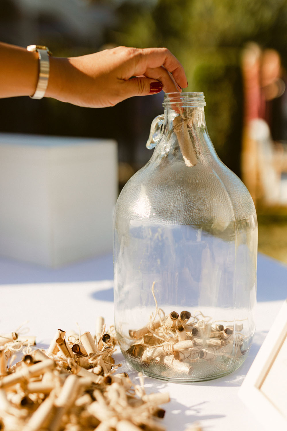 message in a bottle for beach wedding