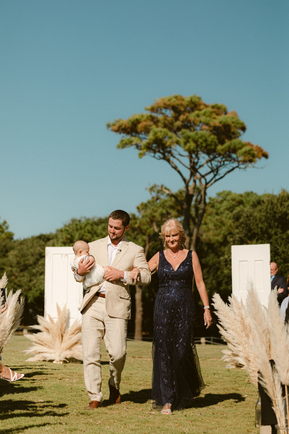 Coastal North Carolina wedding with baby