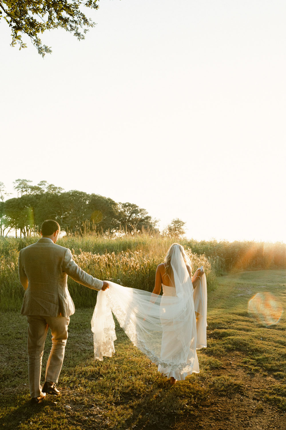 golden hour wedding portraits for North Carolina wedding