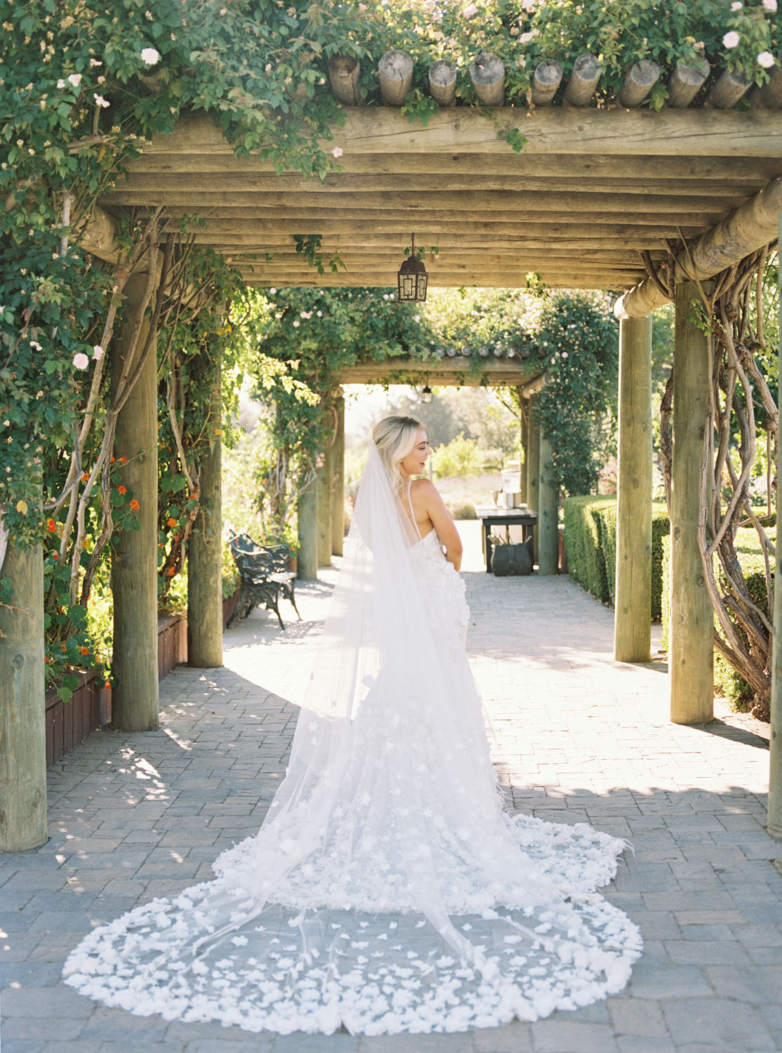 Glam bride at Carmel Valley wedding