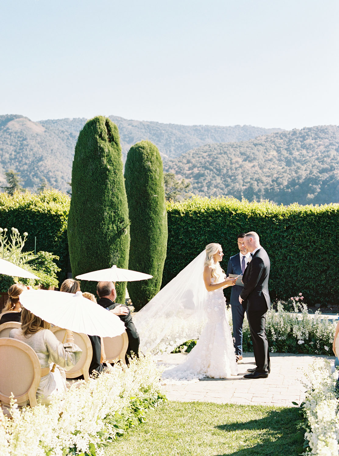 Glam wedding at Carmel Valley wedding venue