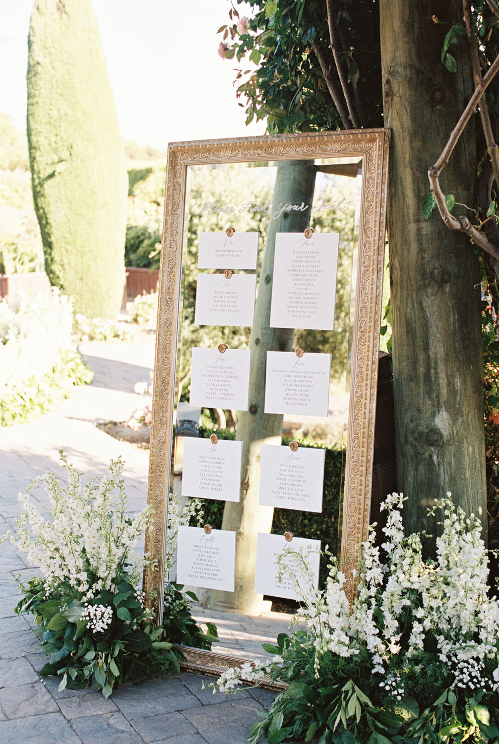 Rustic glam signage for California wedding