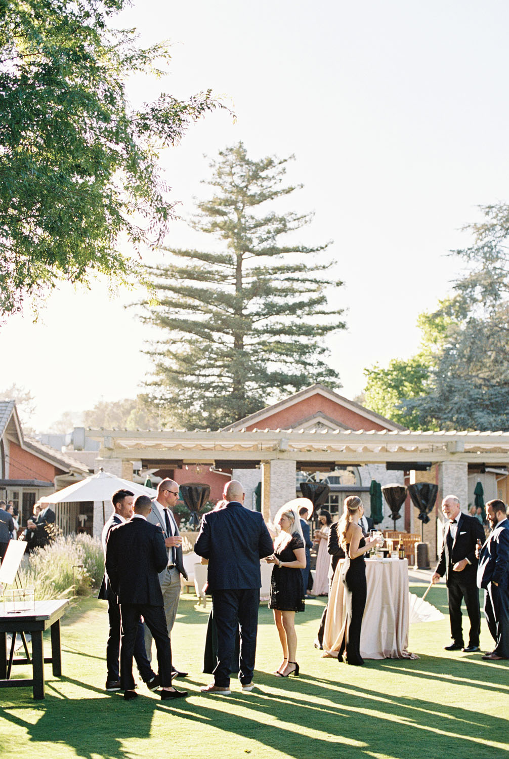 Cocktail hour at Carmel valley wedding