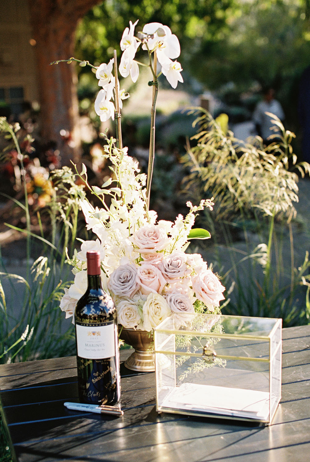 Wine bottle guest book 