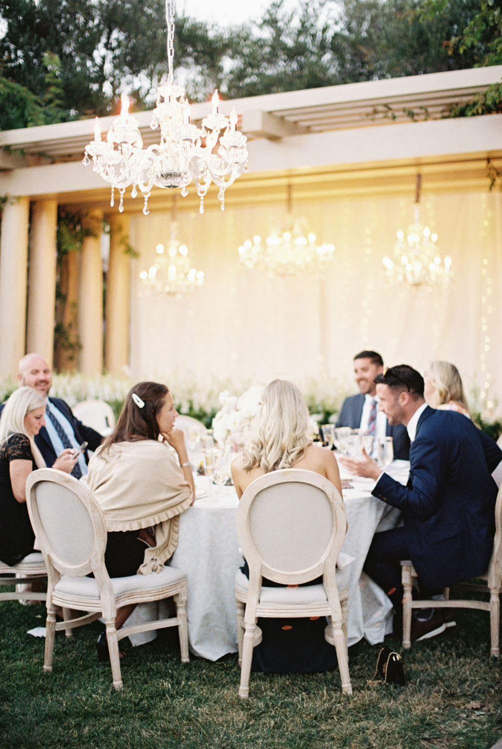 Formal glam wedding reception 